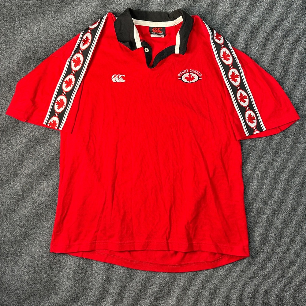 Canterbury of New Zealand Rugby Polo Golf Shirt Team Canada Jersey Mens Size 2XL
